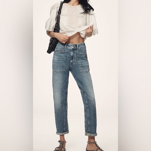 Anthropologie Pilcro Wanderer Mid-Rise Relaxed Women's Jeans Size 30P - Picture 3 of 10